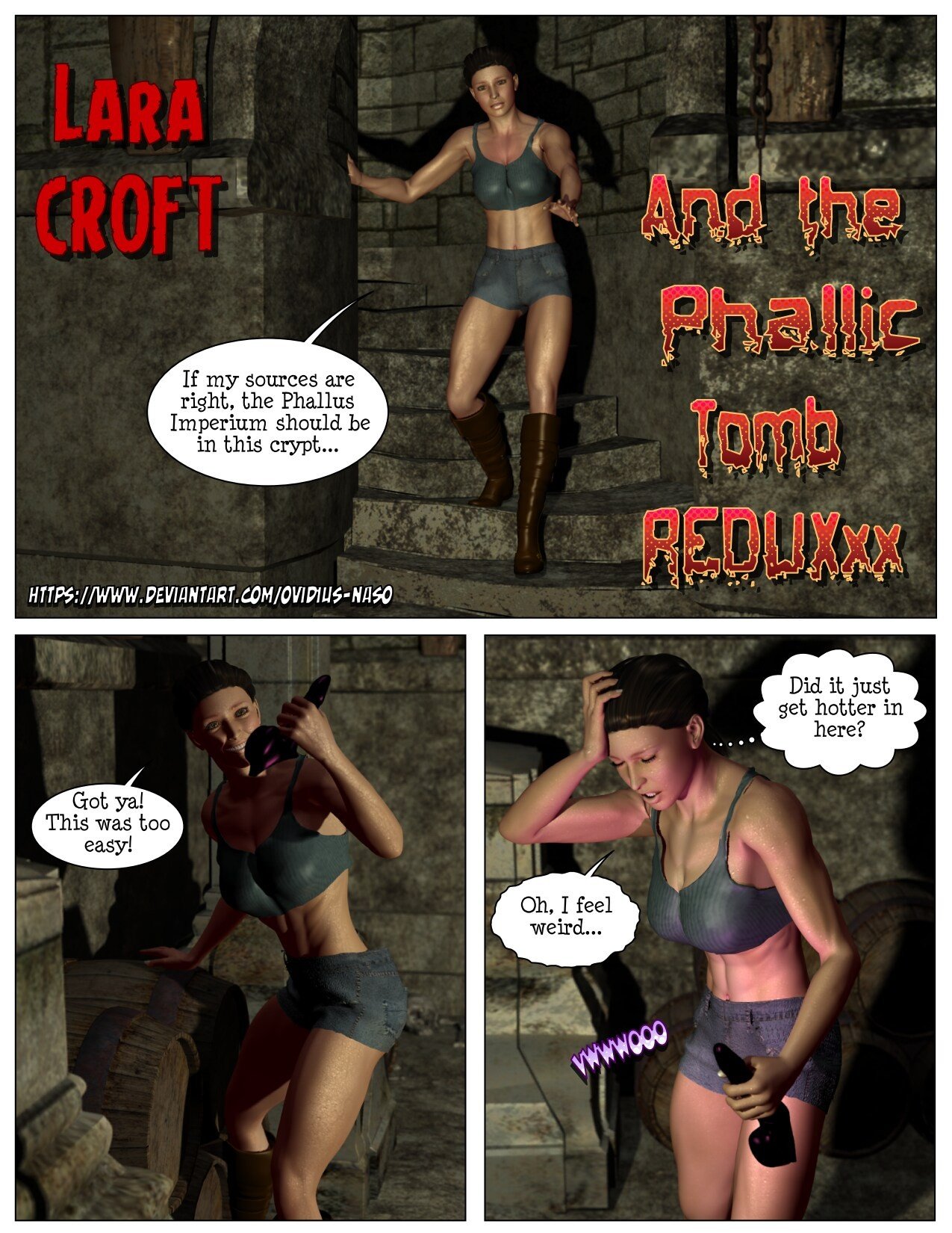 LARA CROFT & THE PHALLIC TOMB REDUXXX 3D PORN COMICS